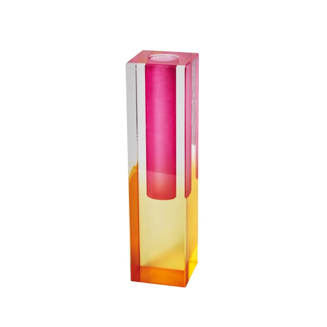 Acrylic Prism Vase & Organizer - Functional & Decorative Desk Accessory for Modern Interiors
