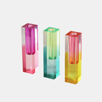 Acrylic Prism Vase & Organizer - Functional & Decorative Desk Accessory for Modern Interiors