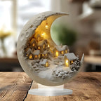 Acrylic Moonlight Village Wall Art Decor – Dreamy Home Accent for Any Room 4