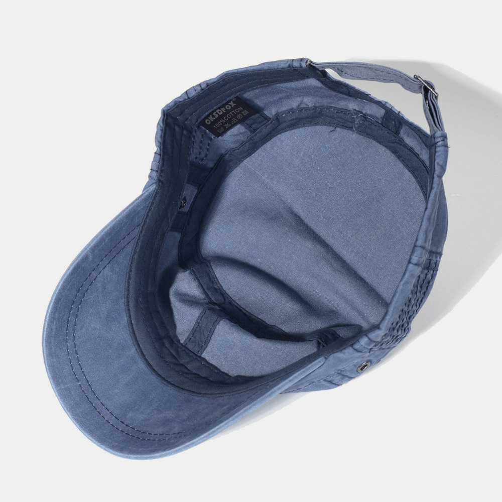 Adjustable Cotton Military-Style Cap – Stylish Hat for All Seasons