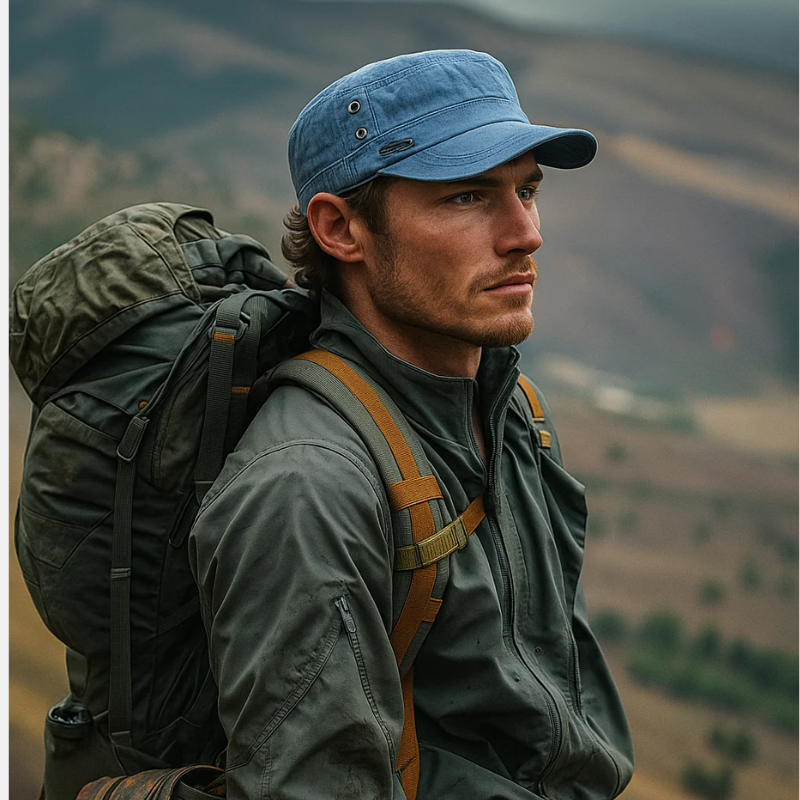 Adjustable Cotton Military-Style Cap – Stylish Hat for All Seasons