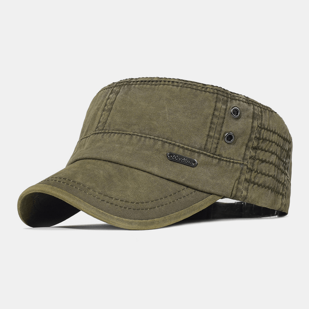 Adjustable Cotton Military-Style Cap – Stylish Hat for All Seasons