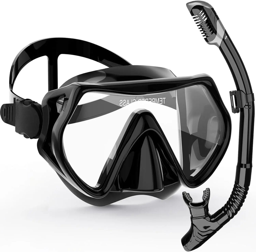 Adult Snorkel Mask - Anti-Fog, Shockproof Design with Wide 180° Vision