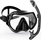 Adult Snorkel Mask - Anti-Fog, Shockproof Design with Wide 180° Vision