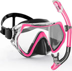 Adult Snorkel Mask - Anti-Fog, Shockproof Design with Wide 180° Vision