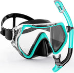 Adult Snorkel Mask - Anti-Fog, Shockproof Design with Wide 180° Vision