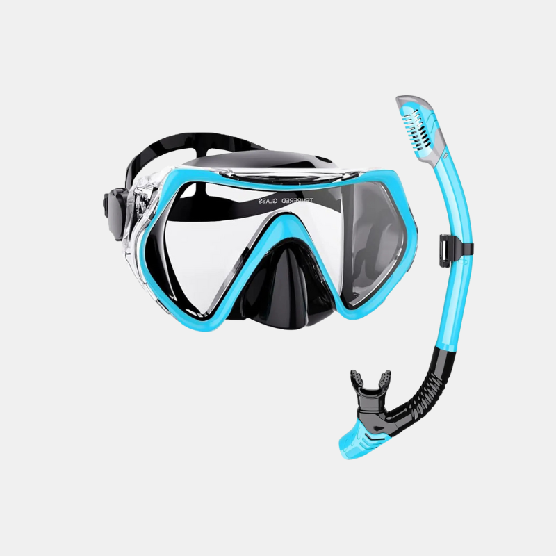 Adult Snorkel Mask - Anti-Fog, Shockproof Design with Wide 180° Vision