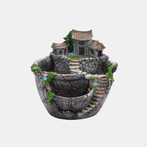 Antique Architectural Flowerpot – Stylish Tabletop or Patio Decoration