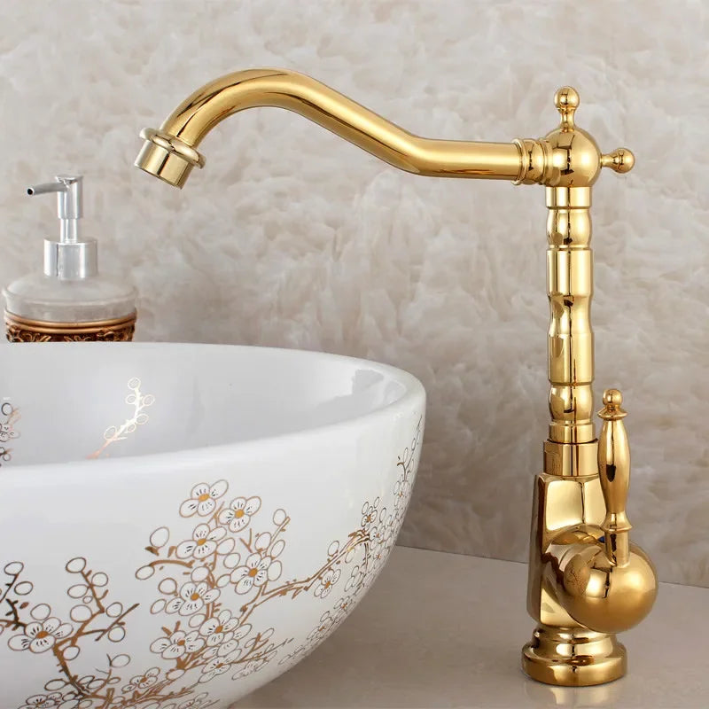 Antique Wash Tray with 360° Rotating Spout – Elegant Kitchen Sink Fixture 6