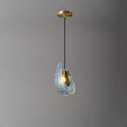 Art Glass Chandelier - Stunning Peacock Blue Design for Luxury Home Décor