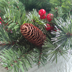 Artificial Christmas Wreath with Warm Lights – Festive Door Decor for Holidays 6