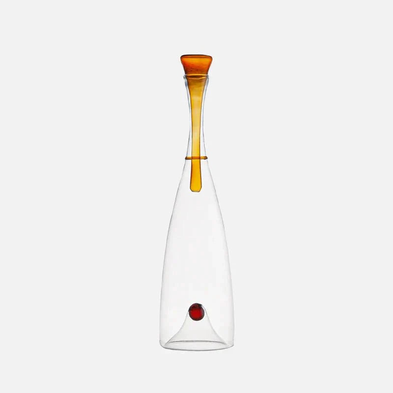 Artisan Hand-Blown Glass Carafe – Stylish Dining Table Accent-Carafes-Unique Casa-Unique Casa