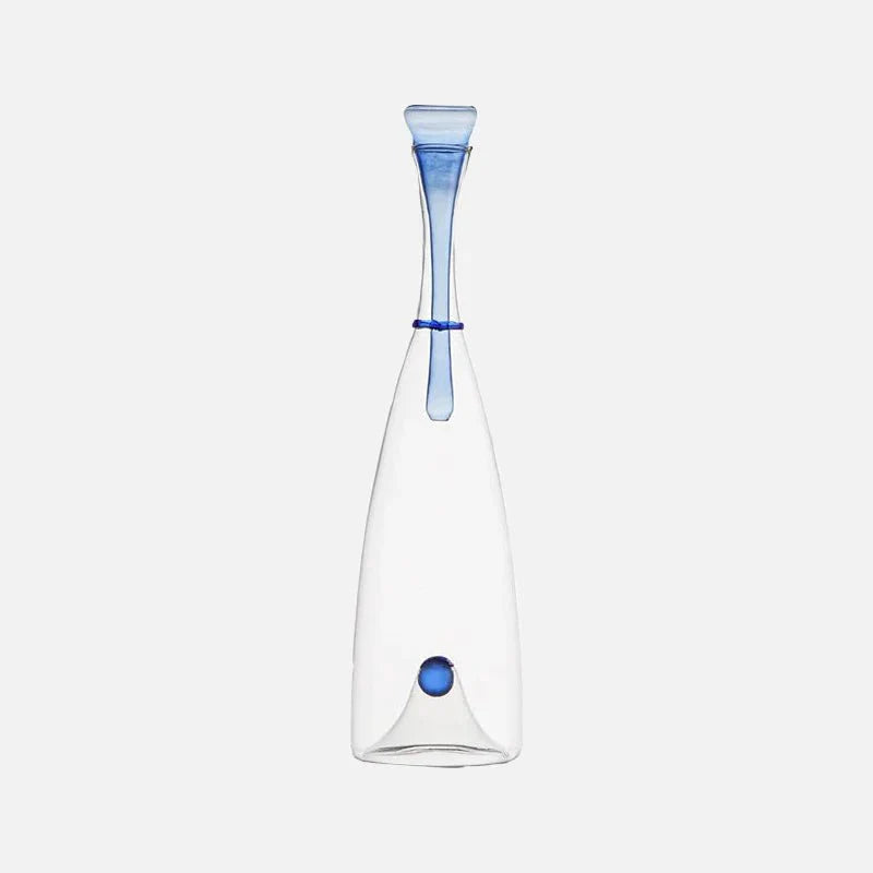 Artisan Hand-Blown Glass Carafe – Stylish Dining Table Accent-Carafes-Unique Casa-Bleu-Grand-Unique Casa