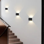 Black Outdoor Wall Lamp with Motion Sensor – Waterproof LED Light for Security