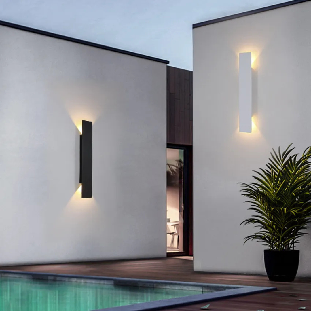 Black Outdoor Wall Lantern - Weather-Resistant LED Light for Gardens 2