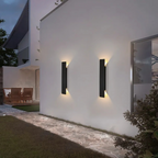 Black Outdoor Wall Lantern - Weather-Resistant LED Light for Gardens 3