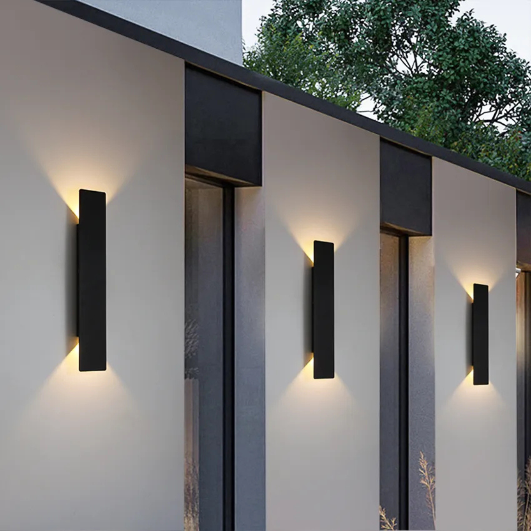 Black Outdoor Wall Lantern - Weather-Resistant LED Light for Gardens 5