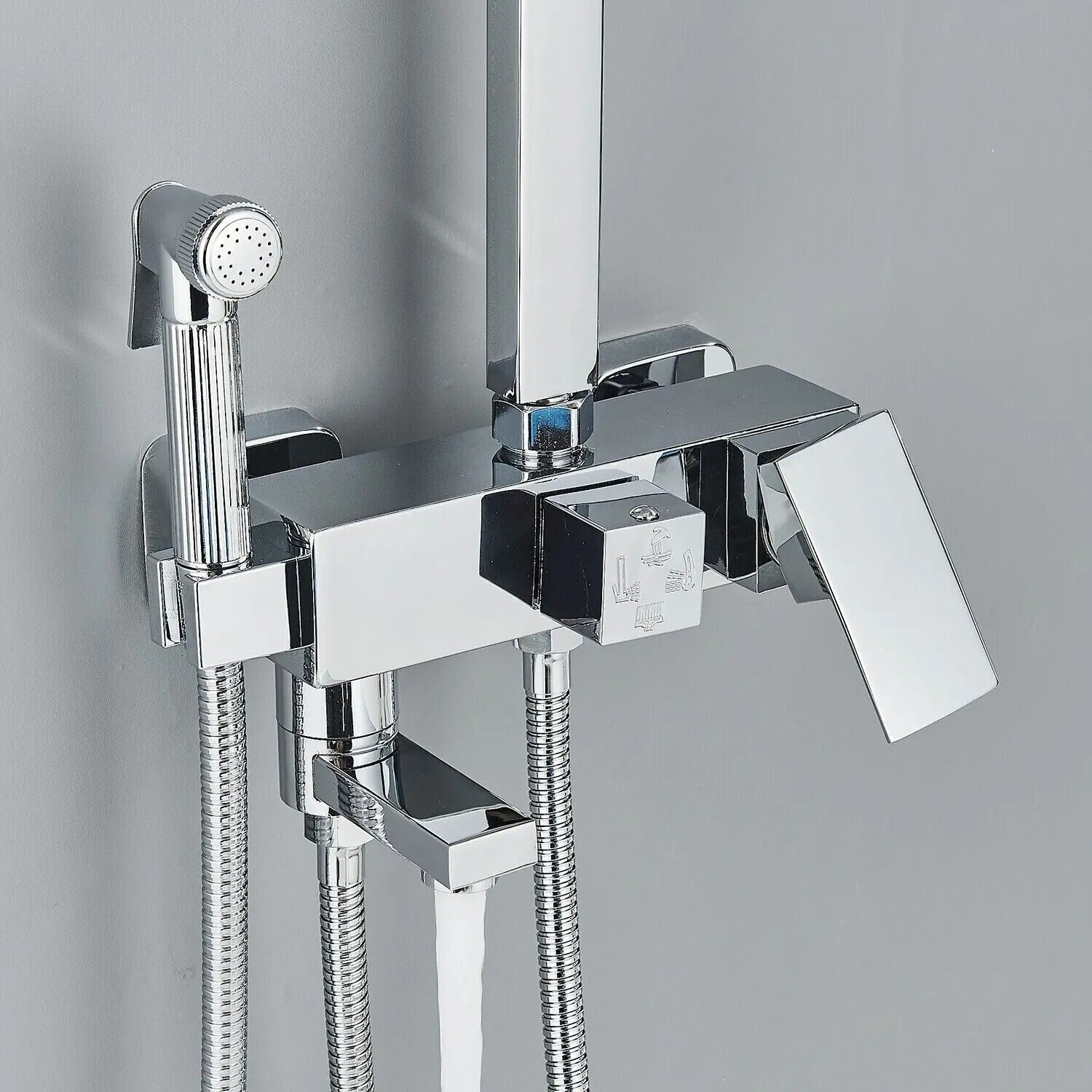 Brass Shower Faucet Set with Rainfall Function – Elegant Shower Mixer Taps 4
