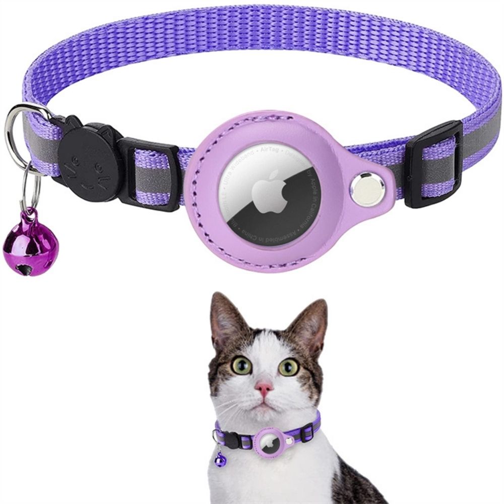 Cat GPS Tracker Collar – Safety, Visibility & Peace of Mind in One Smart Design-GPS Collars-Unique Casa-Purple-Without GPS tracker-Unique Casa