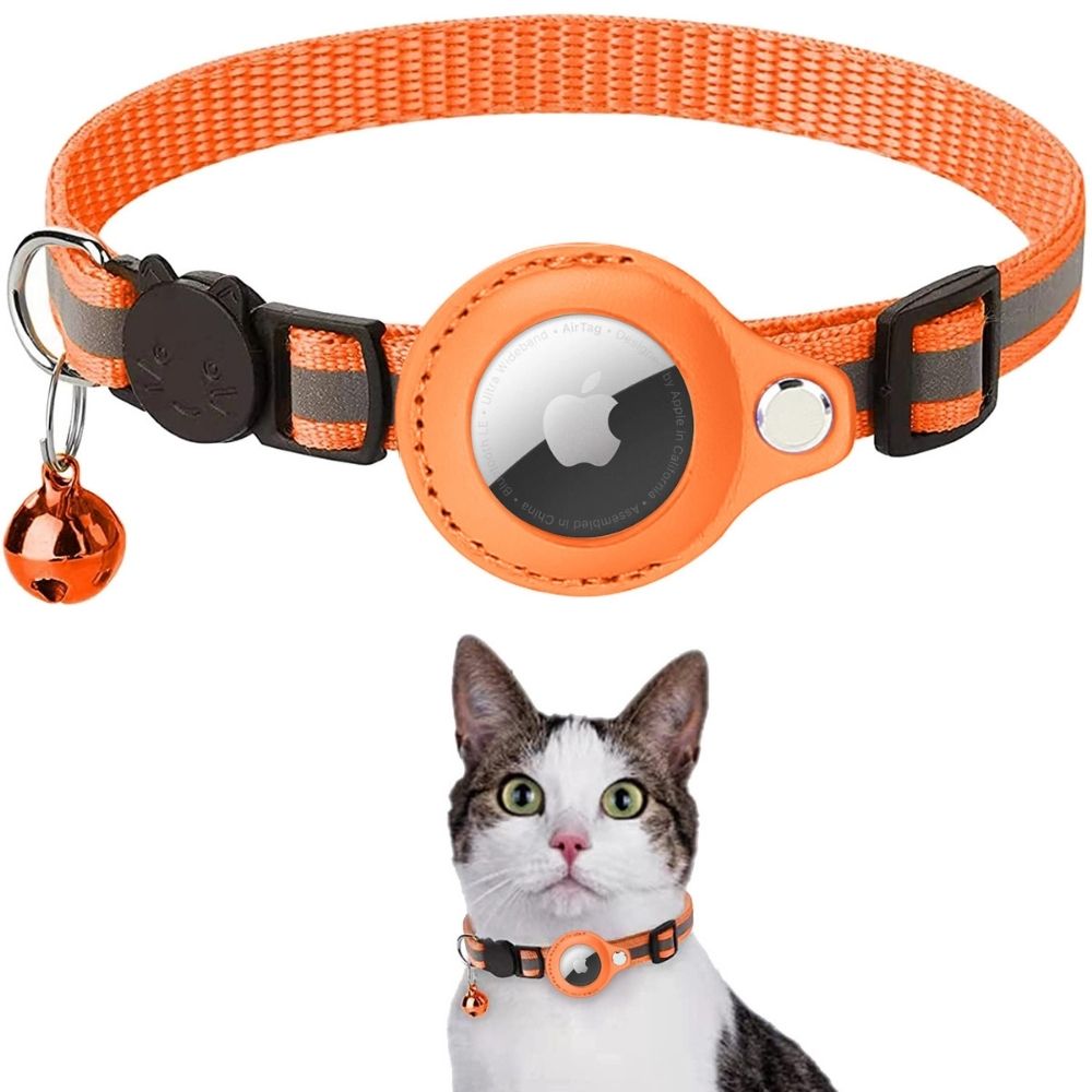 Cat GPS Tracker Collar – Safety, Visibility & Peace of Mind in One Smart Design-GPS Collars-Unique Casa-Orange-Without GPS tracker-Unique Casa