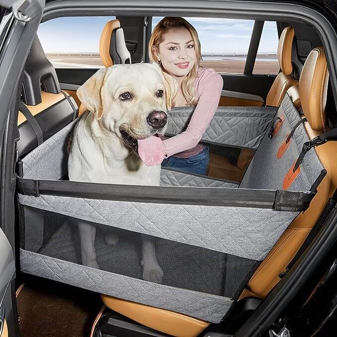 Car Seat Protector for Dogs - Nonslip, Waterproof Mat for Backseat Safety