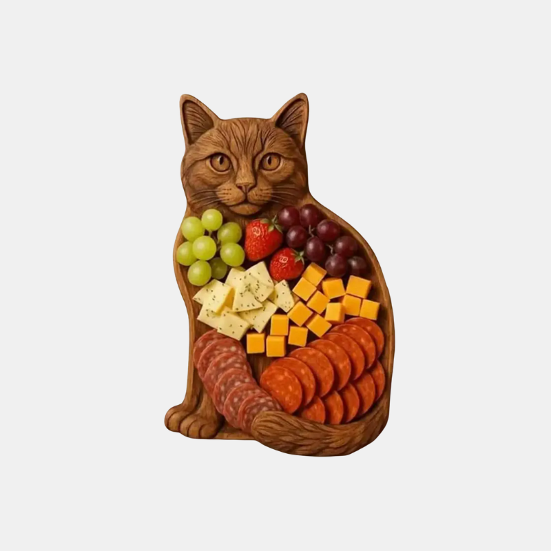 Cat-Shaped Charcuterie Platter – Unique Serving Plate for Home Entertaining