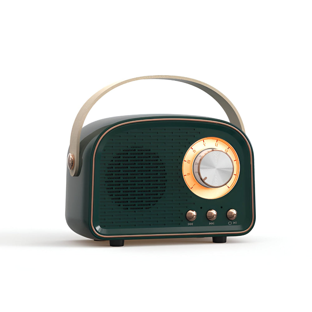 Classic Retro Bluetooth Speaker - Stylish Wireless Sound System with Vintage Radio Design