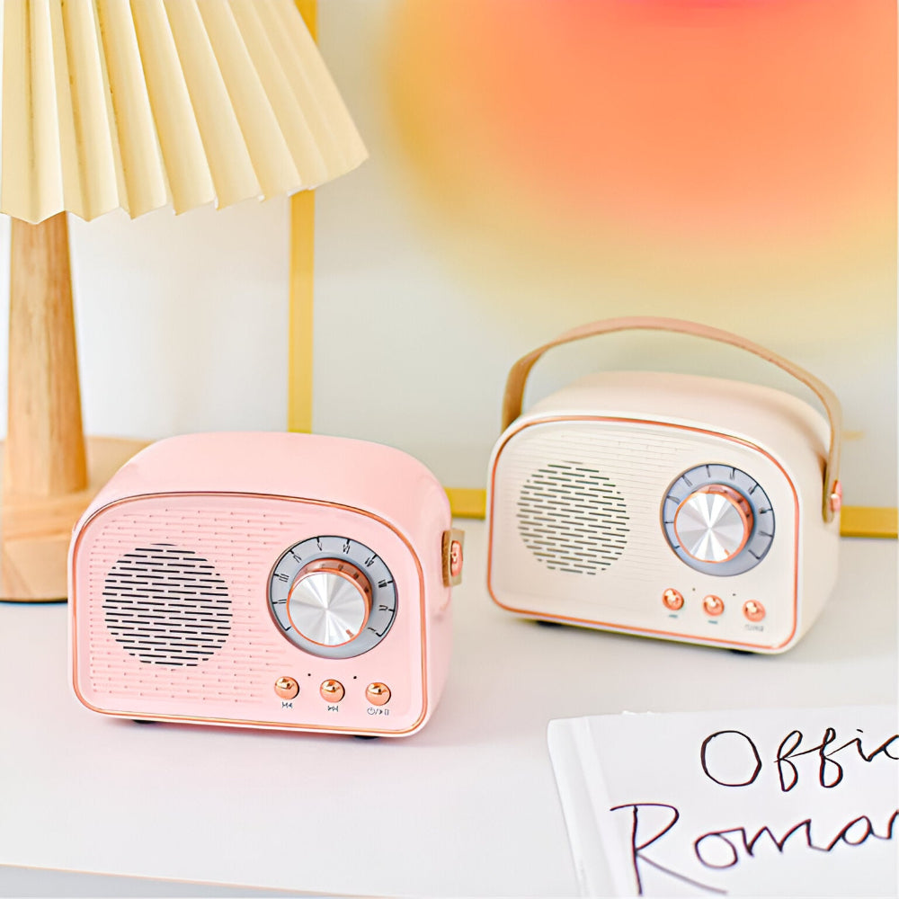 Classic Retro Bluetooth Speaker - Stylish Wireless Sound System with Vintage Radio Design