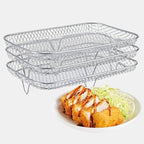 Stackable Frying Baskets Space-Saving Durable Kitchen Accessories For Crispy Cooking-Kitchen Accessories-Unique Casa-Basket-Rectangular-Unique Casa