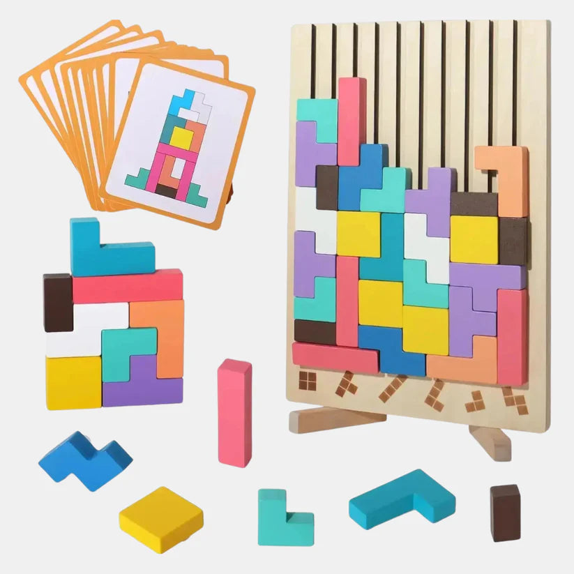 Wooden Stacking Puzzle Game Toy Educational Fun For Kids And Adults-Kids Toys-Unique Casa-Unique Casa