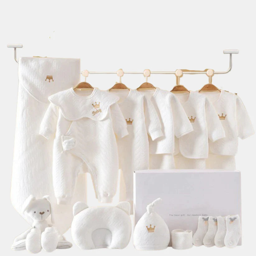 Newborn Baby Luxury Set Soft Comfortable Essentials For Precious Infants-Baby & Children-Unique Casa-White-0-3M-Unique Casa