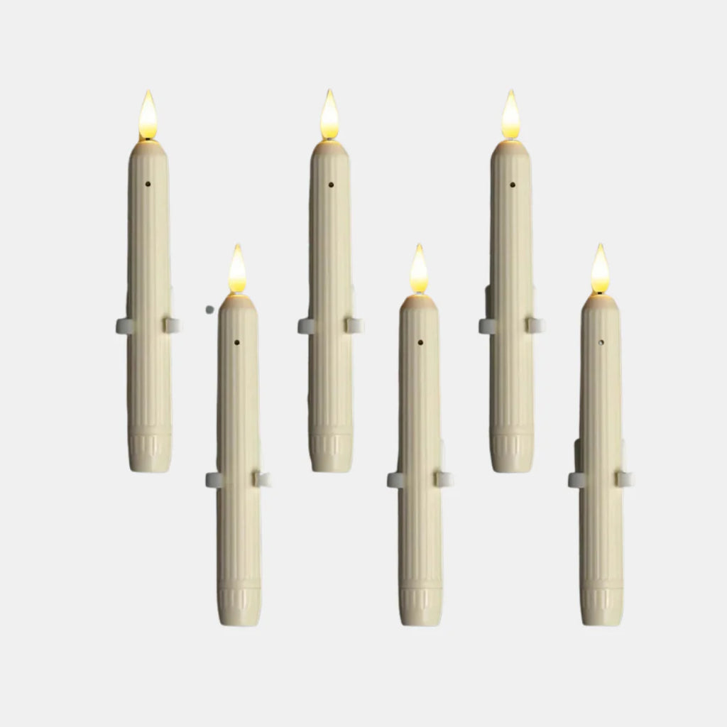Flameless LED Window Candles Set – 6 Battery Operated Flickering Lights