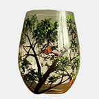 Four Seasons Tree Wine Glasses Hand-Painted Artistic Design For Elegant Sipping-Glassware-Unique Casa-Spring-Glass without stem-Unique Casa
