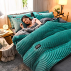 Cozy Velvet Fleece Blanket Cover – Warm Coral Fleece for Bed and Sofa 2