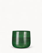 Dark Green Metal Flower Pot – 32 cm Industrial Style Planter-Plant Pot-Dark green-Unique Casa