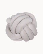 Decorative Velvet Knot Cushion – 20/30 cm in Mint Green, Light Grey & Black-Cushion-Light Grey-20 x 20 cm-Unique Casa