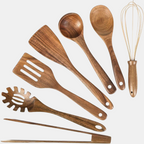 Eco-Friendly 7-Piece Wooden Kitchen Utensil Set – Stylish Cooking Tools 1