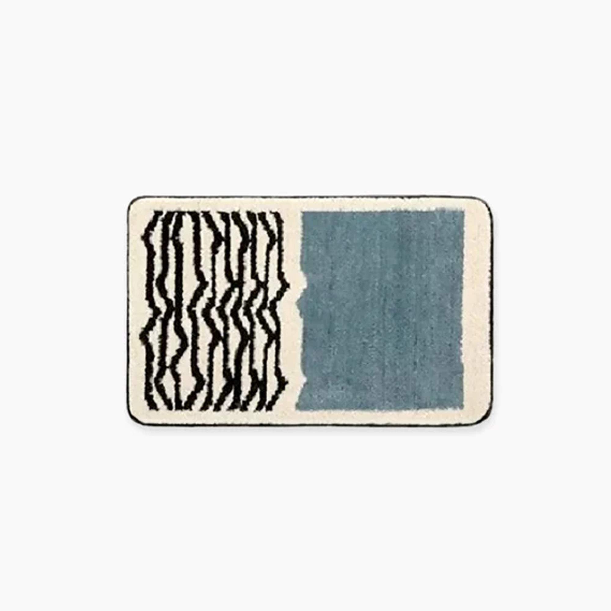 Elegant Handmade Bath Mat - Abstract Art Design, Plush & Absorbent for Home Bathrooms