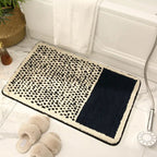 Elegant Handmade Bath Mat - Abstract Art Design, Plush & Absorbent for Home Bathrooms