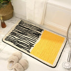 Elegant Handmade Bath Mat - Abstract Art Design, Plush & Absorbent for Home Bathrooms