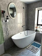 Elegant Handmade Bath Mat - Abstract Art Design, Plush & Absorbent for Home Bathrooms