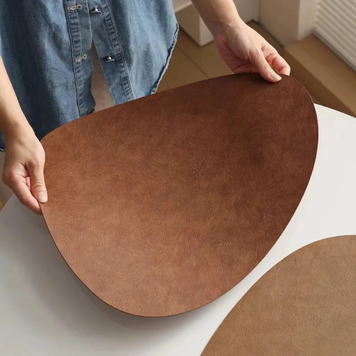 Elegant Brown Placemat – Heat Resistant Table Protector for Dining Room 2