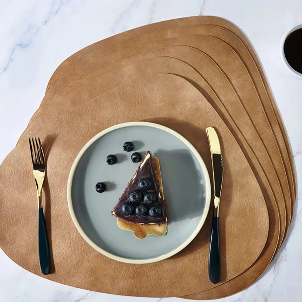 Elegant Brown Placemat – Heat Resistant Table Protector for Dining Room 5
