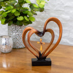 Entwined Heart & Cross Tabletop Sculpture – Decorative Table Accent for Weddings, Anniversaries & Gifts