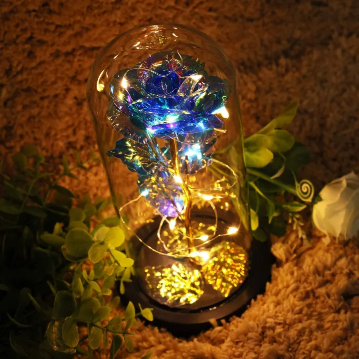 Eternal Luminous Rose Gift led Enchanted Glass Dome Flower Light-Unique Casa-Unique Casa