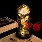 Eternal Luminous Rose Gift led Enchanted Glass Dome Flower Light-Unique Casa-Unique Casa