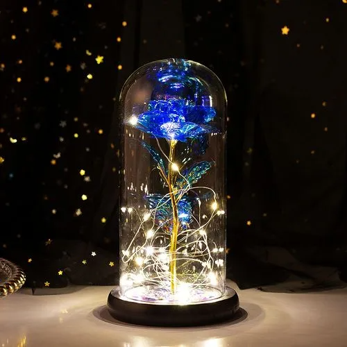 Eternal Luminous Rose Gift led Enchanted Glass Dome Flower Light-Unique Casa-Unique Casa