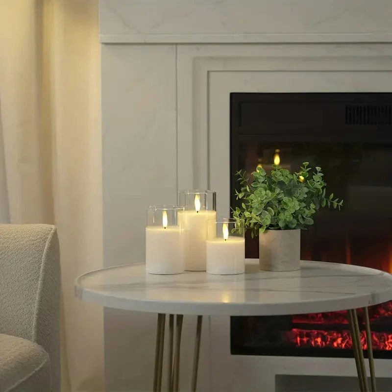 Flameless LED Candle Set - 3-Piece Battery Operated Decorative Lighting 5