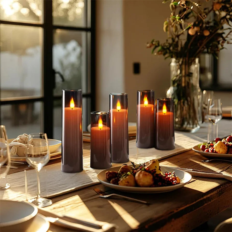 Flameless LED Candles Set – Realistic Warm White Battery Operated Lights 3