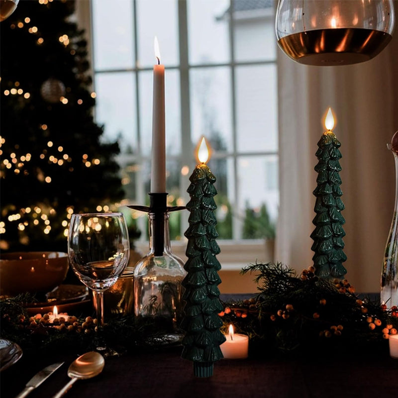 Flameless LED Christmas Tree Candles – Safe Decorative Lights for Holidays 2